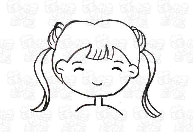 简笔画女孩头像 简笔画女孩头像——12款不同发型的女孩卡通画，你喜欢哪一款