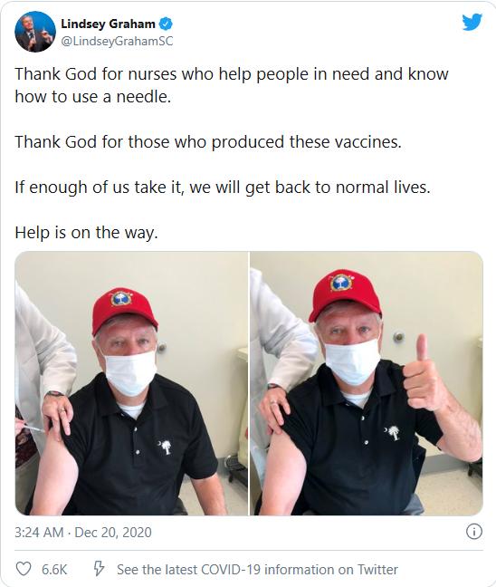 美一线医务工作者还在苦等疫苗 官员却先接种了 登上网络热搜了！