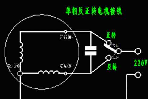 电动机正反转接线图 单相电机正反转接线图与原理